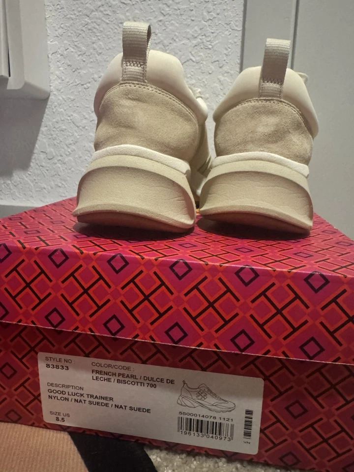 Perla francesa dulce de leche entrenador buena suerte tory burch talla 8,5 Foto 2 de 4