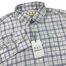 Barbour Pelton Regular Fit Gingham Shirt NWT size US XL Check Lightweight