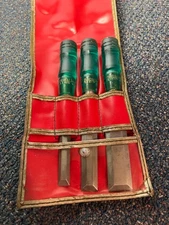 Ryan bevel-edge wood chisels, set of 3, USA, excellent condition