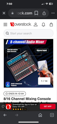 Pro 8 Channel Bluetooth Studio Audio Mixer Live Sound Mixing Console with USB