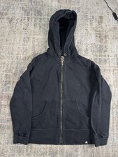 American Giant Classic Full Zip Hoodie Womens Large Black USA Made 100% Cotton