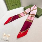 Gucci Bit Print Satin Silk Women Red Scarf 36 × 36 in — photo 4