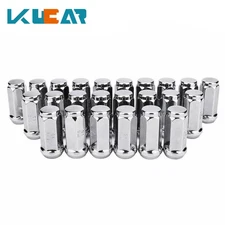 Kucar 24Pc Chrome 14x1.5 Thread Lug Nuts Acorn Bulge for Chevrolet GMC Silverado