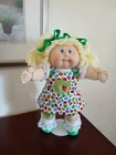 VTG Cabbage Patch Doll Lemon Blonde Ponytails Blue Eyes OK Tag #8 HM Clothes