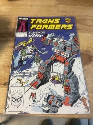 Marvel Comics The Transformers #51 Copper Age Vintage Slaughter on the Slopes