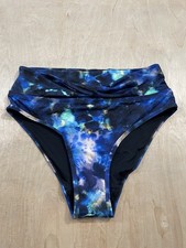 KT by KNIX Teen Leak/Period Proof High Rise Twist Bikini Bottom Sz L Blue