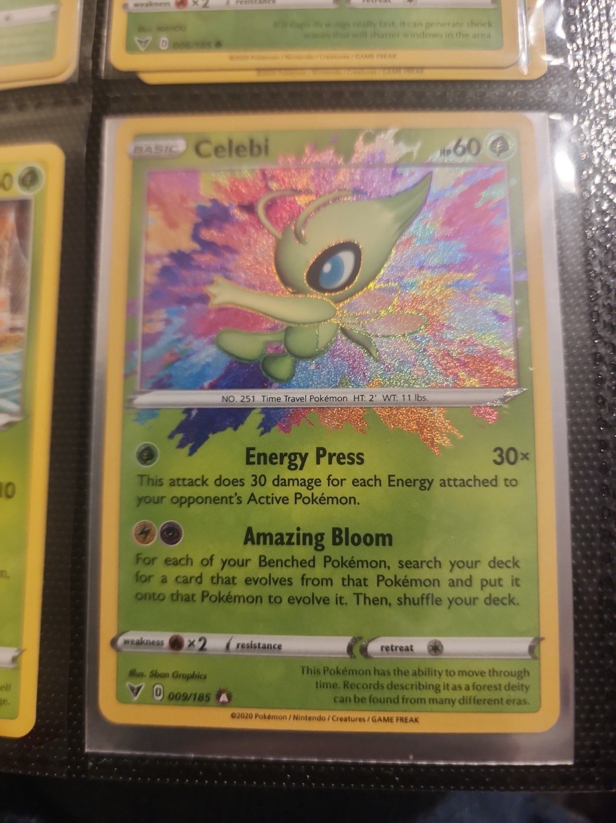 2020 Vivid Voltage Celebi Holo Amazing Rare #9/185