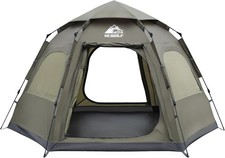 Camping Tent 2-4 Person Instant Pop Up Waterproof Doors Hewolf Easy Setup Dome