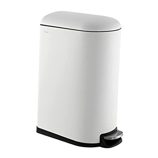 HPM1009C Roland Mini 2.6-Gallon Step-Open Trash Can with Soft-Close Lid,
