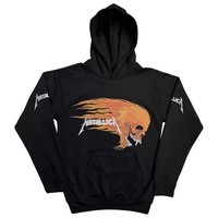 Metallica Worn Pushead Flaming Skull Pullover Kapuzenpullover Size S