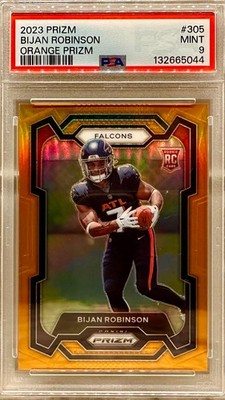 JERSEY # MATCH! 2023 Panini Prizm Bijan Robinson Rookie Orange RC 7/249! FALCONS