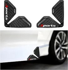 2 PCS Car Door Corner Protector Edge Guards, Real Carbon Fi Color: Black Sport