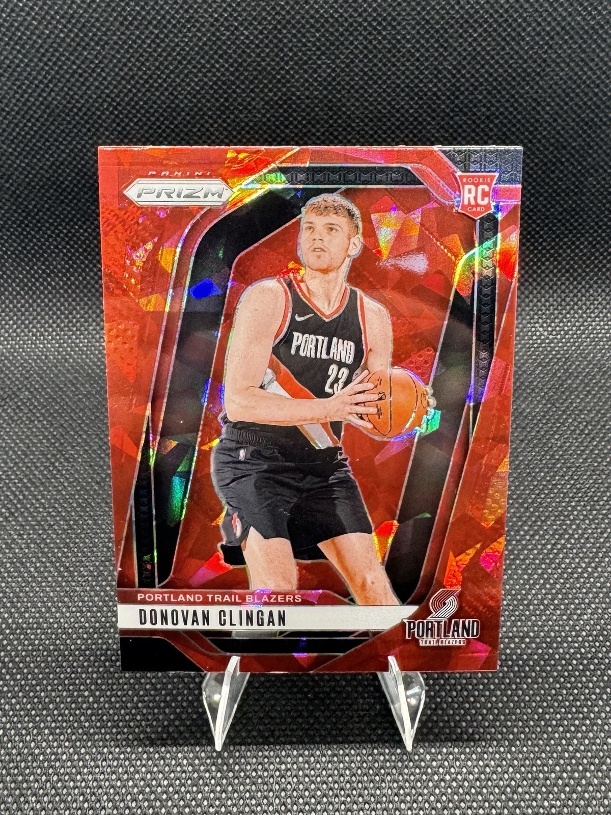 2024 Panini Prizm - Donovan Clingan #221 Red Ice Prizm (RC)