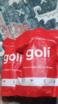 3- PK Goli Apple Cider Vinegar Gummies Vegan Non-GMO Gluten-Free Vitamin B12