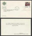 1973 #617 JEH MacDonald FDC British American Bank Note Cachet Insert