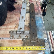 2 Antique Large Strap Hinges 25&rdquo; industrial Hardware garage Barn Rustic Door