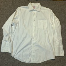 Vintage Brooks Brothers Dress Shirt 16 1/2-4 French Cuff Made In Hong Kong White