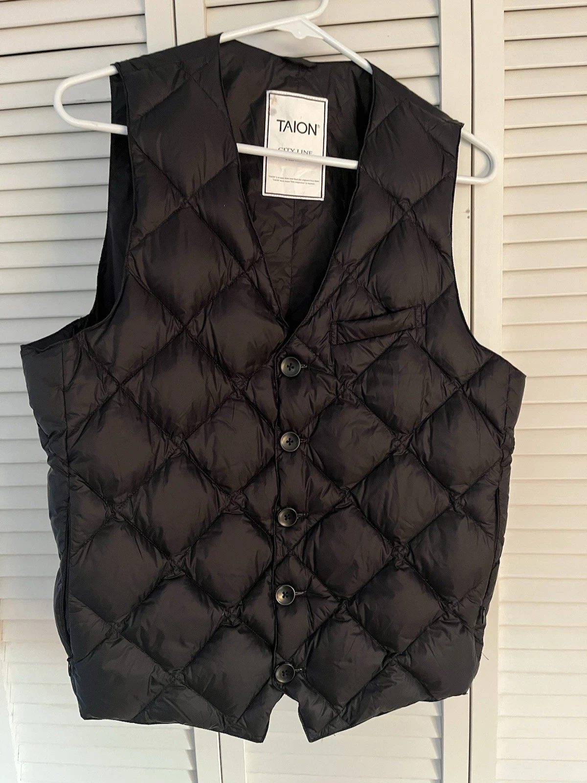 TAION City Line For Formal & Business Down Dress Vest Black Sz Asia L US Medium - product detail image 2