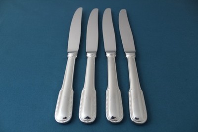 Guy Degrenne PERLES Dinner Knives Hollow (Set of 4) LIGHT USE France 9 1/2''