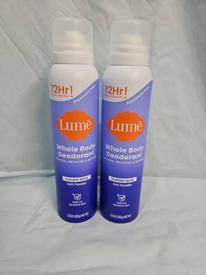 (2) Body Deodorant for Women, Spray Deodorant, Aluminum Free, Soft Powder, 3.6