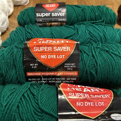 Red Heart Super Saver Acrylic Yarn 4 Partial Skeins Color Paddy