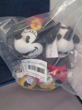 NIB Disney Plush Mickey  Minnie Mouse 1930's Bean Bag Set w/ Original Tags