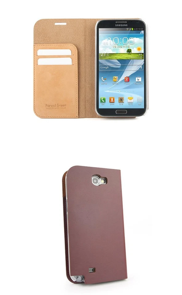 Samsung Galaxy Note 2 Forest Green FHCS-503WNE Flip Case with Screen Protector - Image 2 of 3
