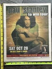 KISS Concert Ad PAUL STANLEY Live To Win Tour Irving Plaza NYC 2006 Vintage Kiss