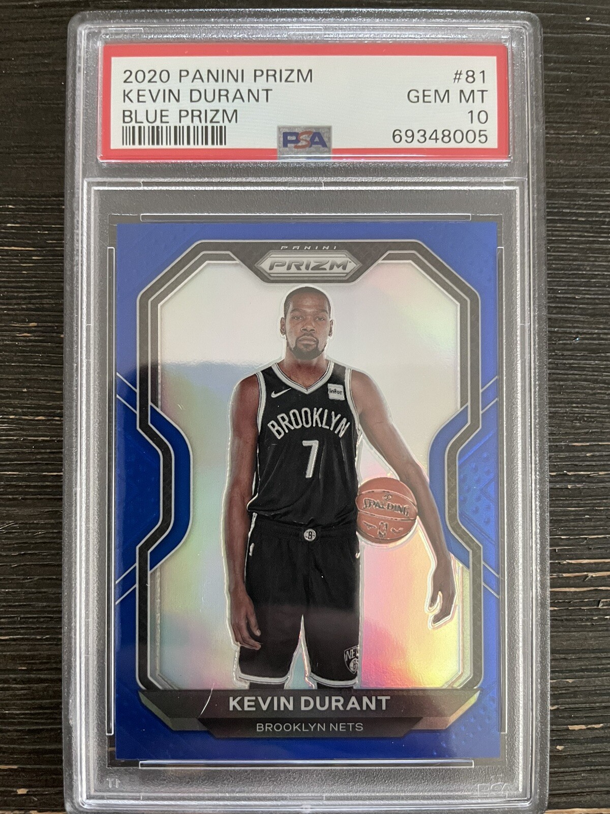2020 Prizm Kevin Durant Blue Prizm 35/199 PSA Gem Mint 10