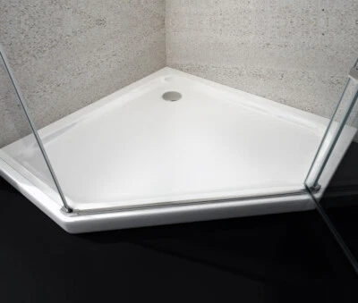 Plato de ducha acrílico BERNSTEIN plato de ducha pentagonal ducha pentagonal blanco ducha baño