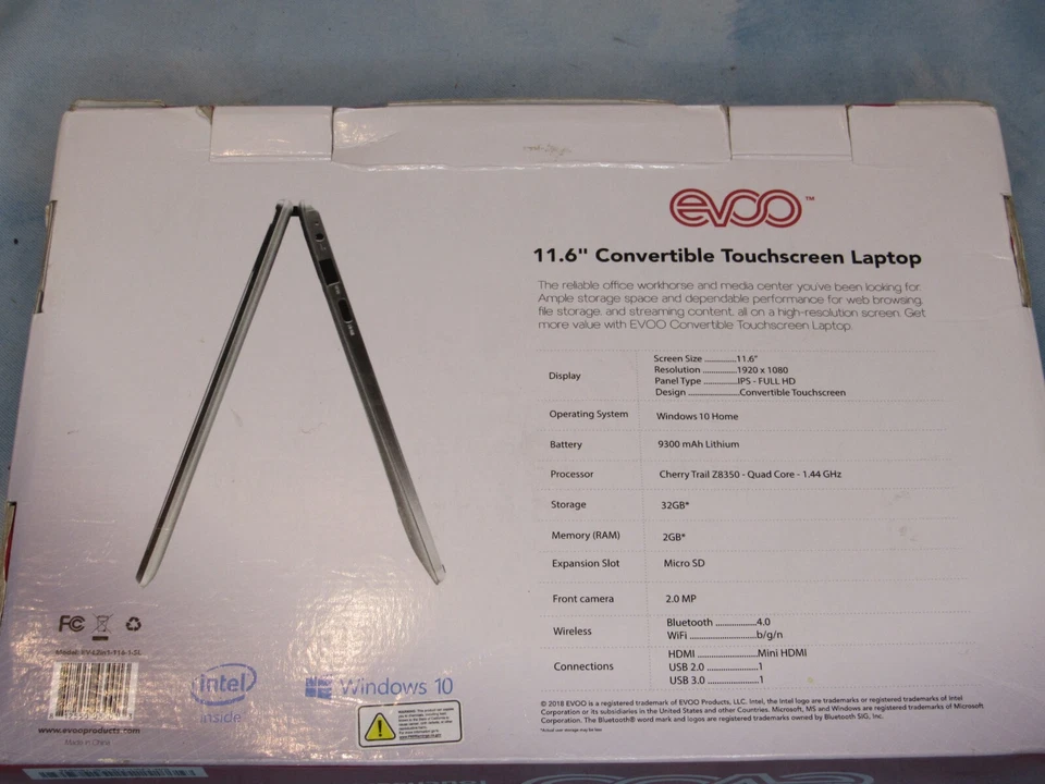EV-L2in1-116-1-SL 11.6" Convertable Touchscreen Laptop Quad Core 1.44GHz - Image 4 of 4