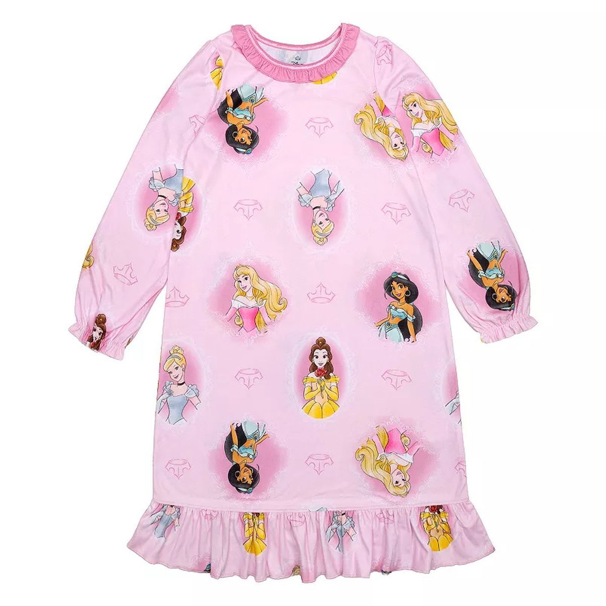 Disney Princess Girl's Pink Character Print Soft Nightgown