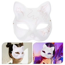 Mask DIY Paintable Cosplay Mask Cat Paper Mask for Party Masquerade Prop