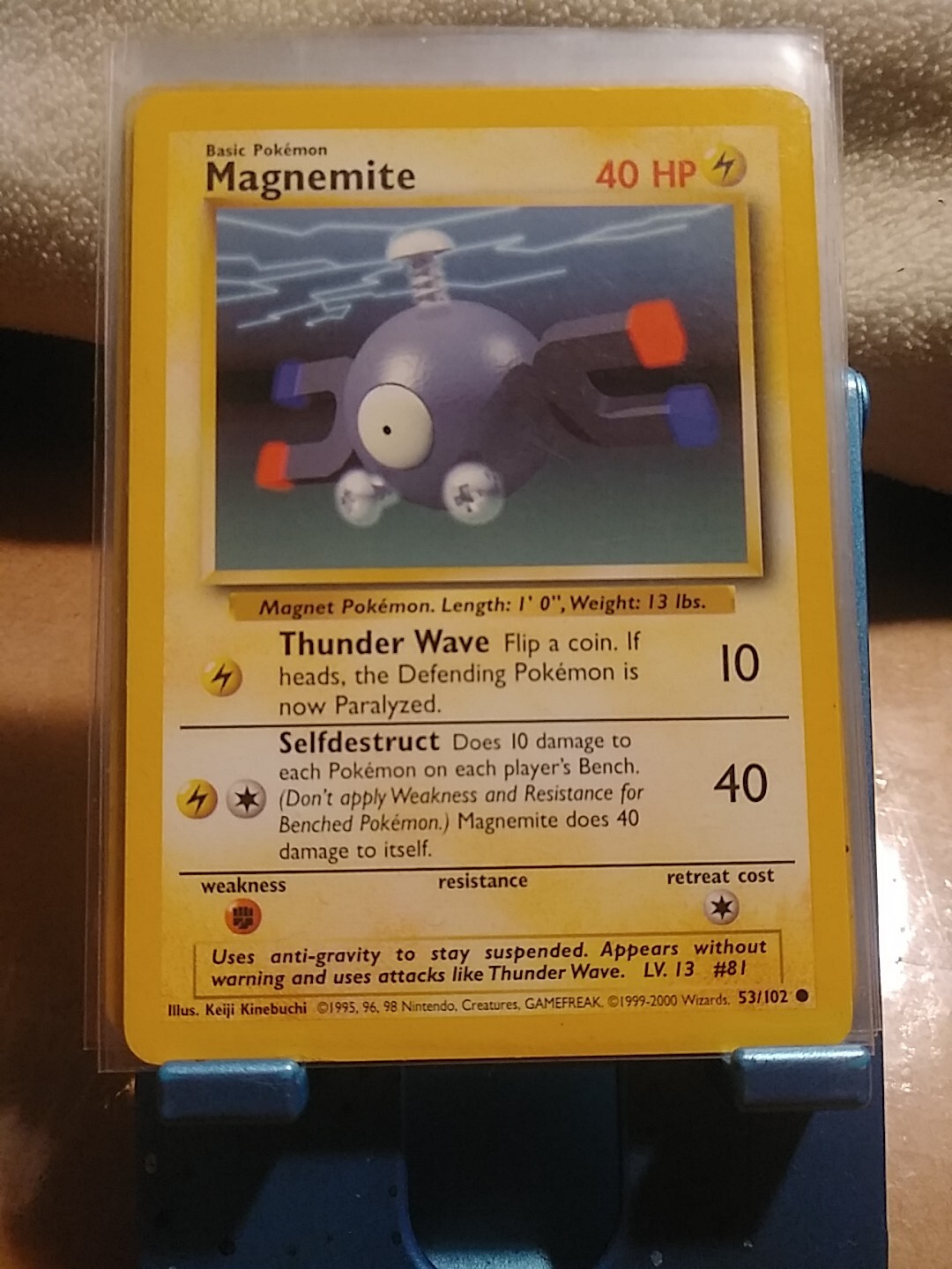 Vintage Base Set Magnemite 053/102 Pokemon Card Regular Edition