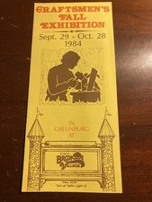 Craftsmen's Fall Exhibition 1984 Gatlinburg Reagan's Brookside Village TN