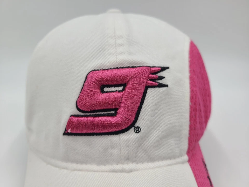 Женская регулируемая кепка с ремешком Kasey Kahne Chase NASCAR гоночная белая розовая - Изображение 4 из 4