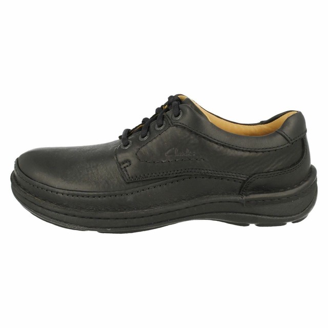 Clarks Nature Three Black Leather Mens Shoes 11 Uk 20438319 For Sale Online Ebay
