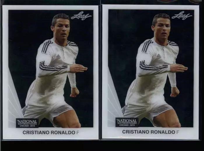 LOT OF 2 CRISTIANO RONALDO 2015 LEAF NATIONAL CONVENTION CR1 PROMO FC3001