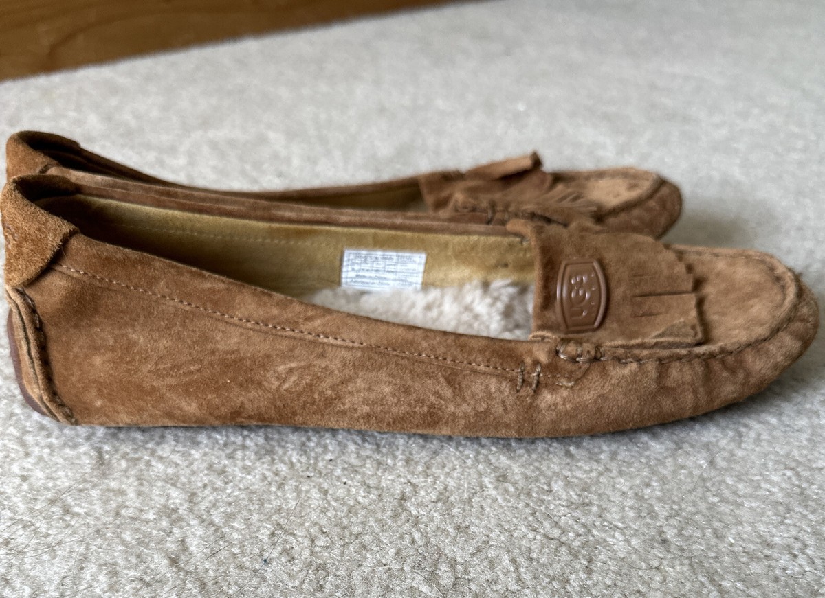 uggs leather loafers