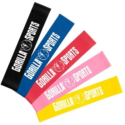 GORILLA SPORTS® Fitnessbänder Gymnastikband Widerstandsbänder Resistance Yoga