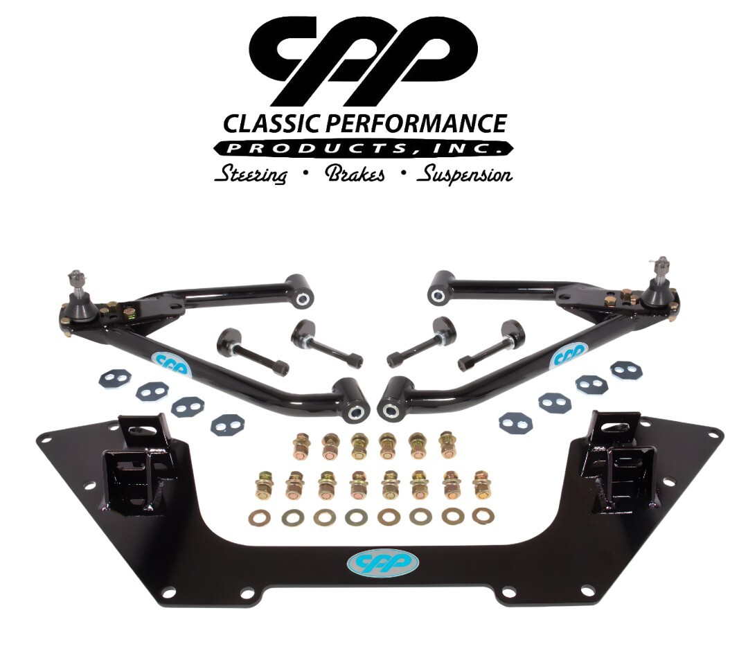 1962-67 CHEVY NOVA CPP BLACK MINI SUBFRAME KIT LOWER TUBULAR ARMS USA MADE