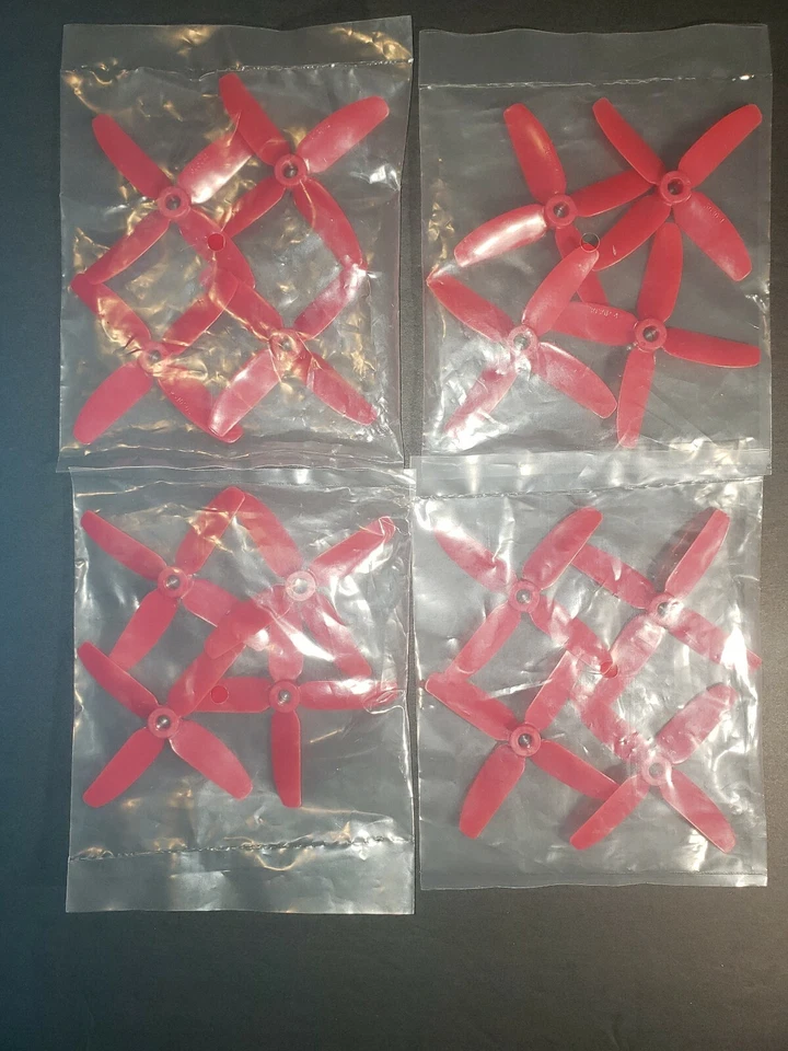 8 Pairs XSOUL 3030 Quad Blade Props - Red (16 Pcs Total) - Image 2 of 2