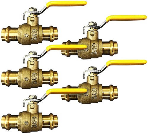 1/2" ProPress Brass Ball Valves with EPDM O-Ring Lead Free (Lot of 5)