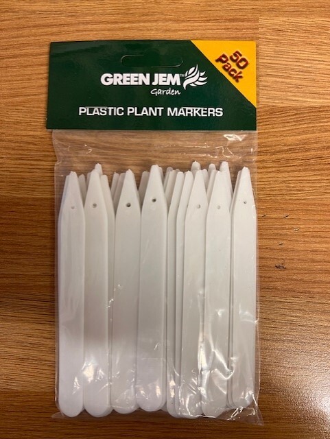 PLASTIC PLANT MARKERS *PACK OF 50* REUSABLE DURABLE EASY TO LABEL YOUR PLANTS