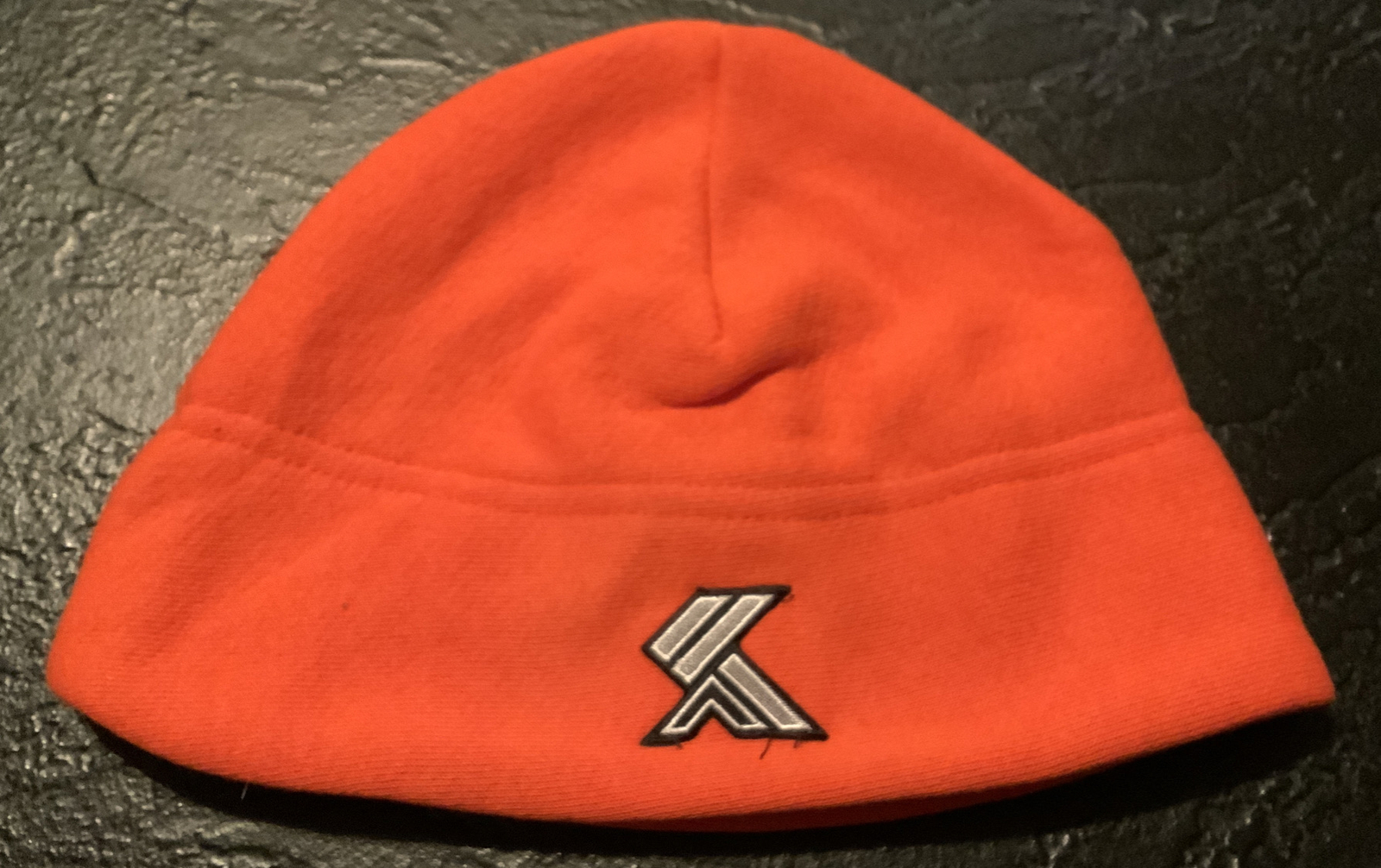 Beanie Orange Baseball Cap Hat Kelley Embroidered Logo Size Small Performance-image