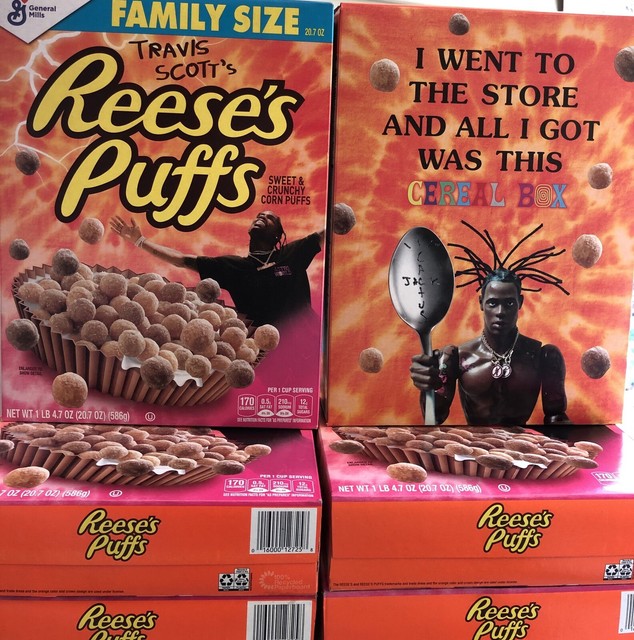 Travis Scott Cactus Jack Reeses Puffs Family Size Cereal Boxes 12pc eBay