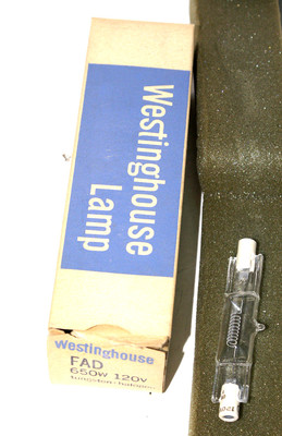 Westinghouse Tungsten-Halogen Lamp  FAD 650W  120V