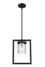 Set of 2 Trans Globe Lighting 71065-ROB Amberwood Pendant Rubbed Oil Bronze- New