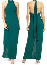 Reformation Filippa Halter Neck Maxi Dress Size 4 Green