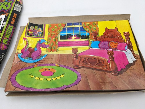 Set da gioco vintage 1987 Amable Monsters Colorforms completo Fair Cond - Foto 9 di 12